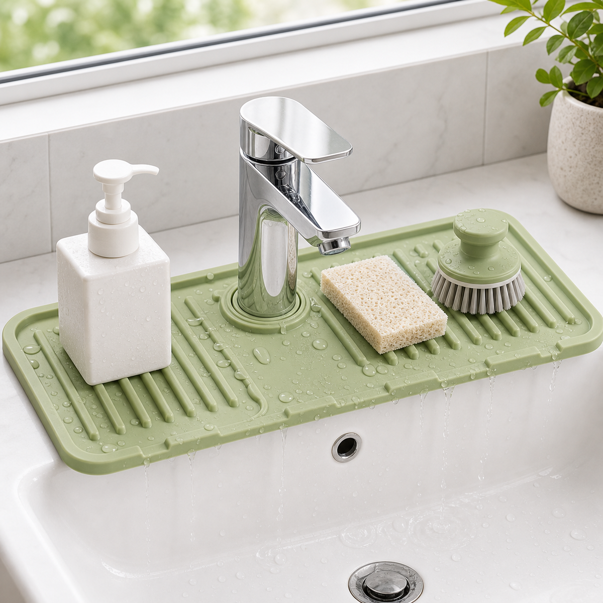 Silicone Faucet Splash Guard Mat